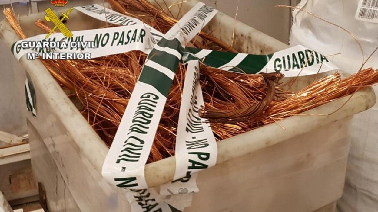 Detenido por robar 400 kilos de cobre