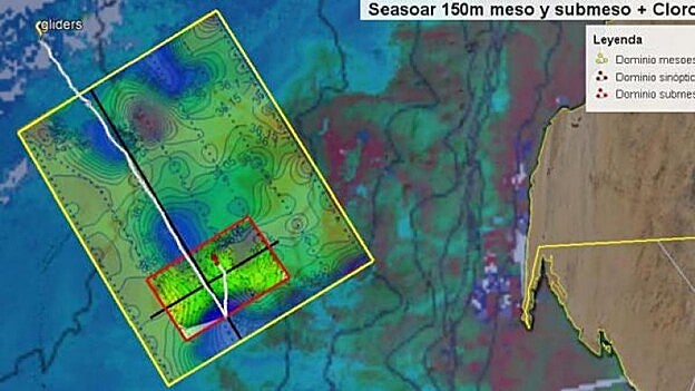 Zonas de muestreo durante la campaña Fluxes II frente a Cabo Blanco (Mauritania).