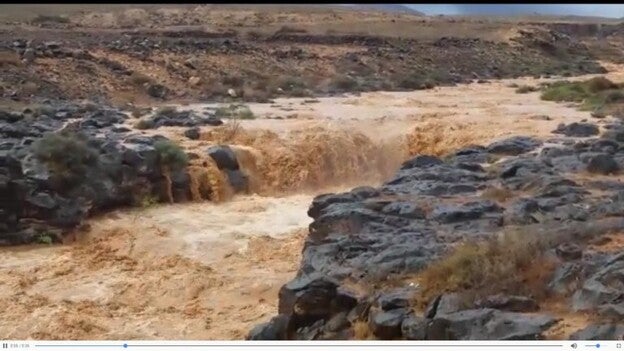 Primer barranco que corre en Fuerteventura