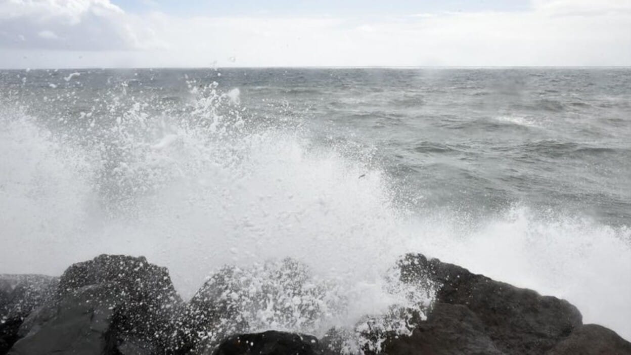 La borrasca también afectó al mar