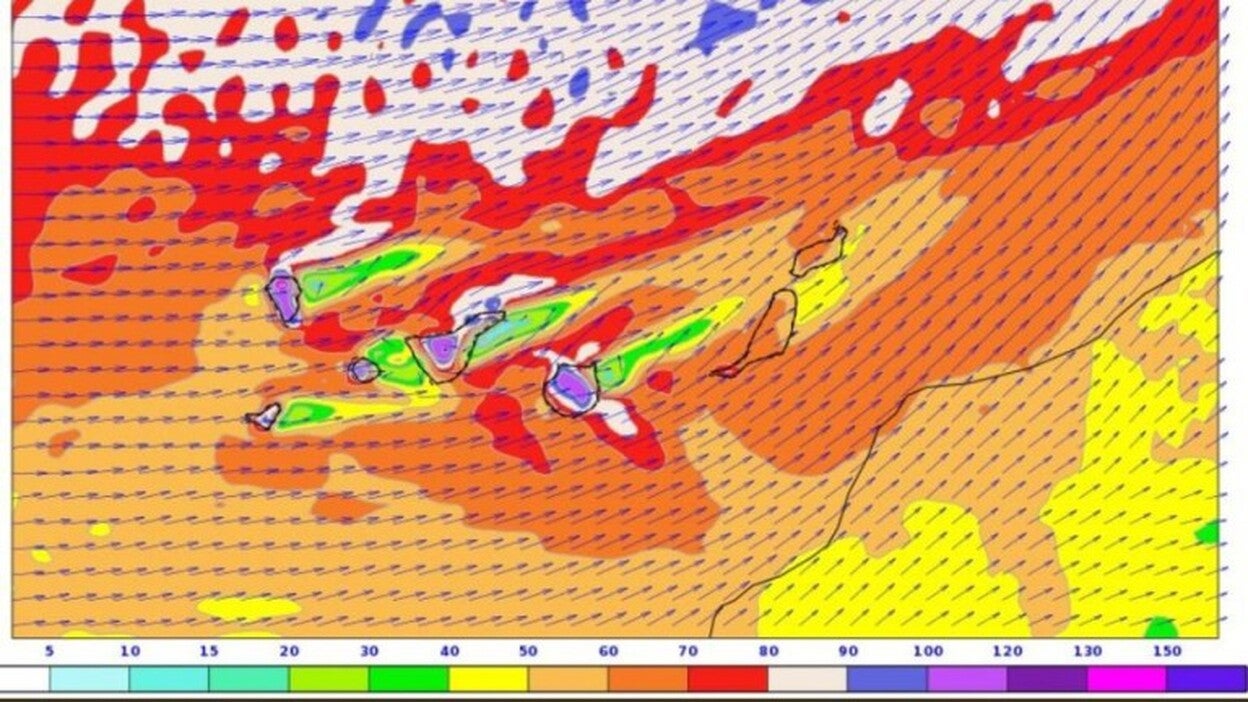 Alerta por viento en Gran Canaria y la provincia occidental