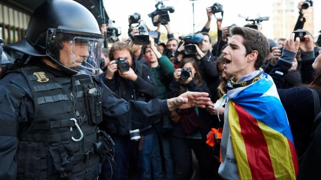 Protestas en la estación de Sants de Barcelona