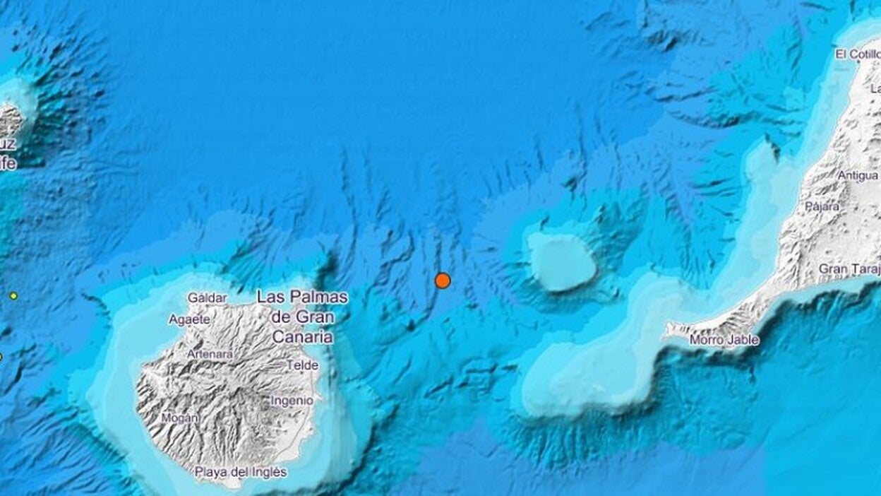 Nuevo terremoto entre Gran Canaria y Fuerteventura