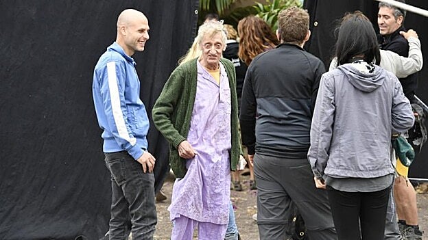 Quique San Francisco, en el set de rodaje./ Juan Carlos Alonso