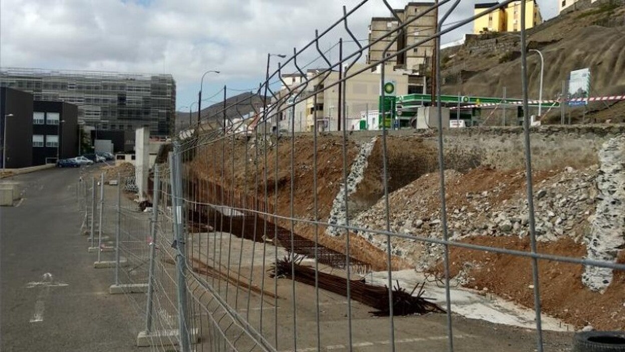 Parón en la obra de implantación de la MetroGuagua en la ciudad