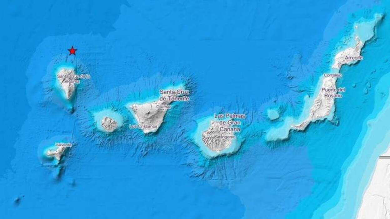 Detectados 3 terremotos al norte de La Palma