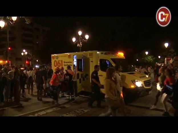 Cinco heridos graves y escenas de pánico al desplomarse plataforma en Vigo