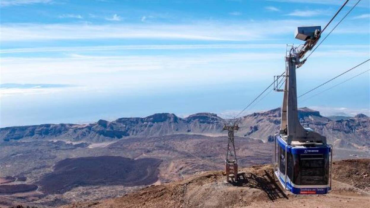 Cuarenta personas quedan atrapadas en el teleférico del Teide por una avería