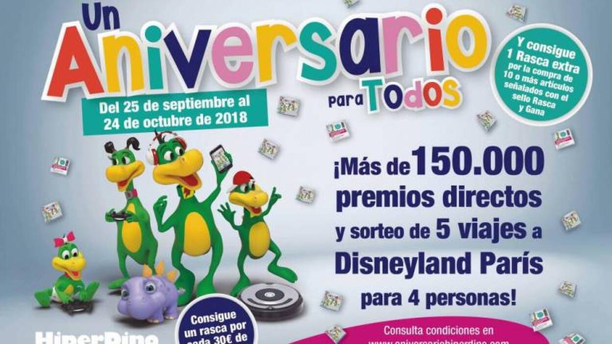 HiperDino celebra su aniversario con más de 150.000 premios