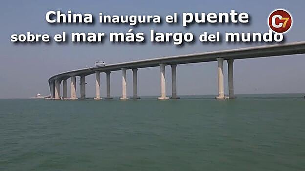 Abre en china el puente más largo del mundo sobre el mar