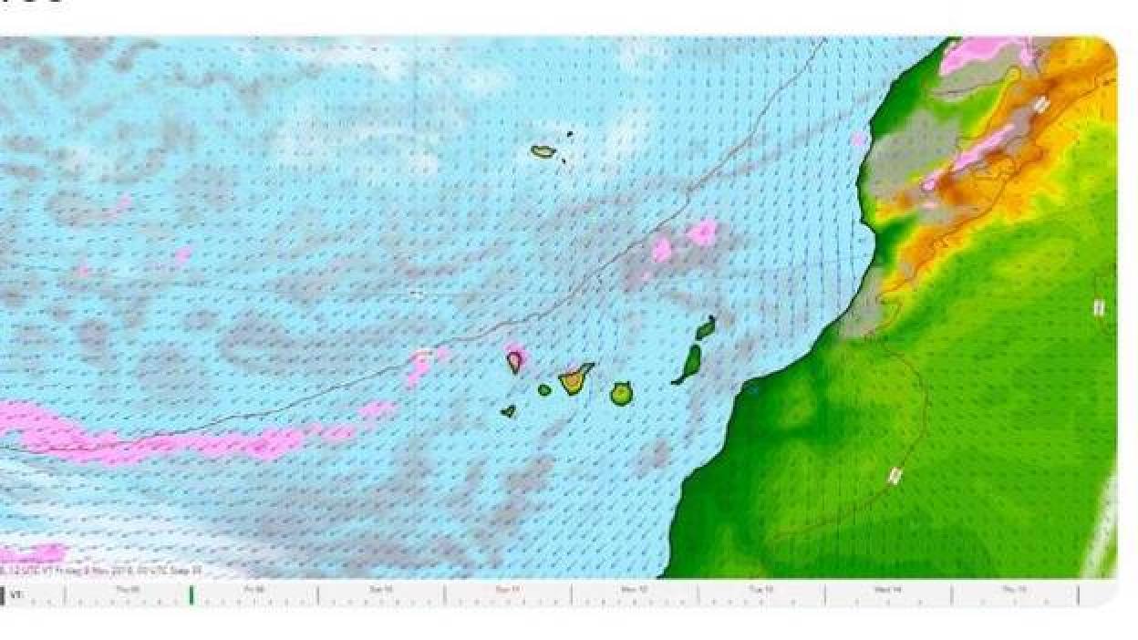 Nubes con lluvias en el norte de islas de más relieve