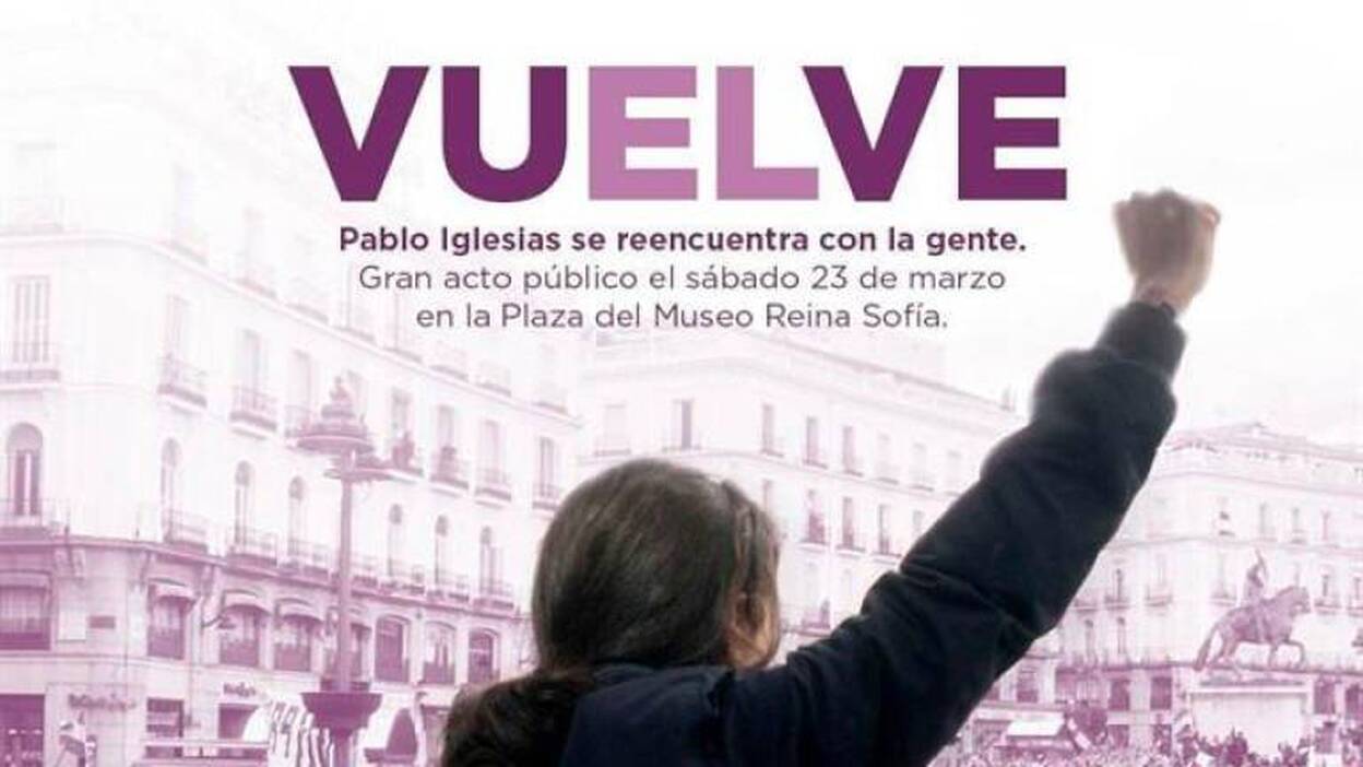 Podemos borra el mensaje que anunciaba el regreso de Iglesias