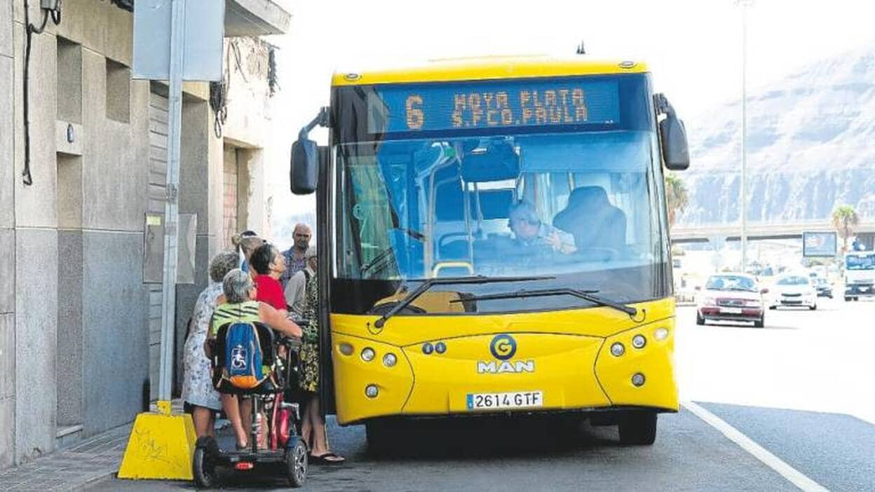 La tarifa plana para pensionistas en el transporte insular, desde el 1 de mayo