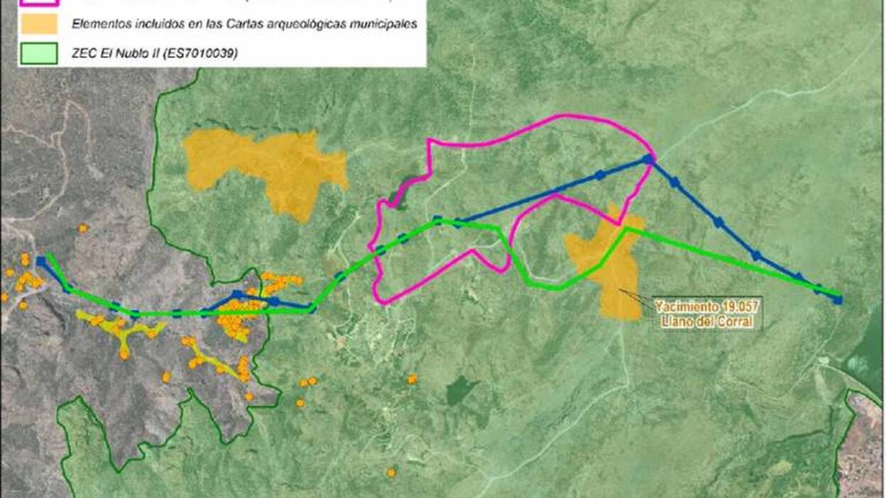 Chira-Soria atraviesa la ZEC El Nublo II con otro tendido aéreo
