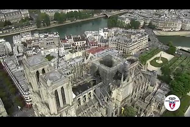 La policía halló colillas en los andamios donde surgió el fuego de Notre Dame