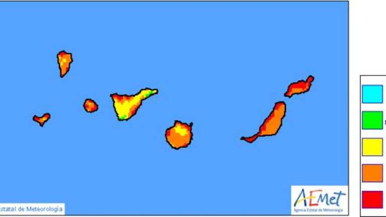 Viento y calor, sube el riesgo de incendios en las islas