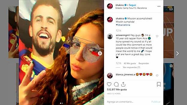 Shakira, el mayor apoyo de Piqué