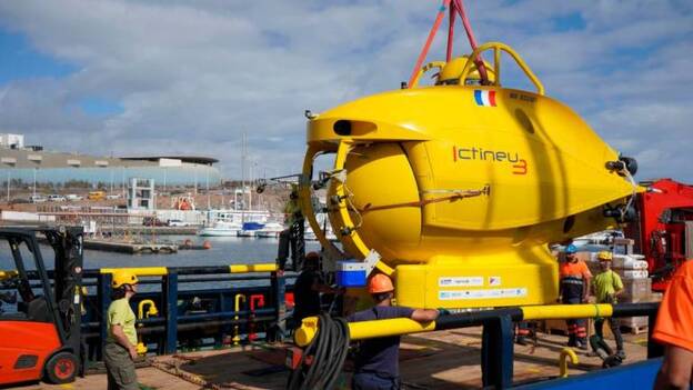 El ‘Ictineu’ 3 se estrena en la isla en las aguas abiertas del Atlántico