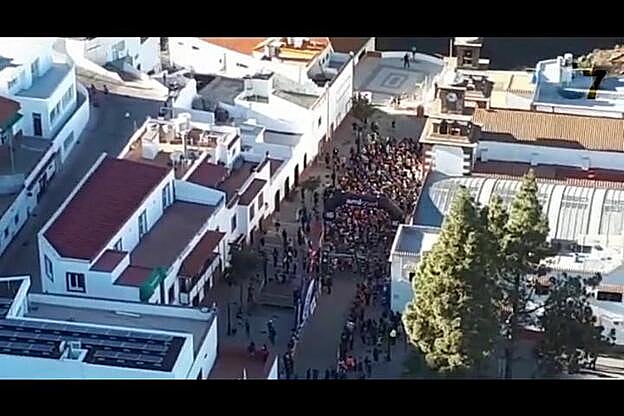 La Transgrancanaria, a vista de helicóptero desde Artenara