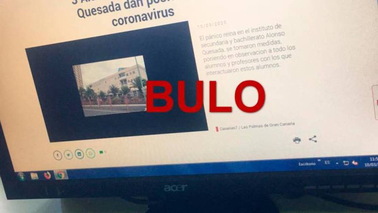 Ojo con los bulos canarios sobre el coronavirus