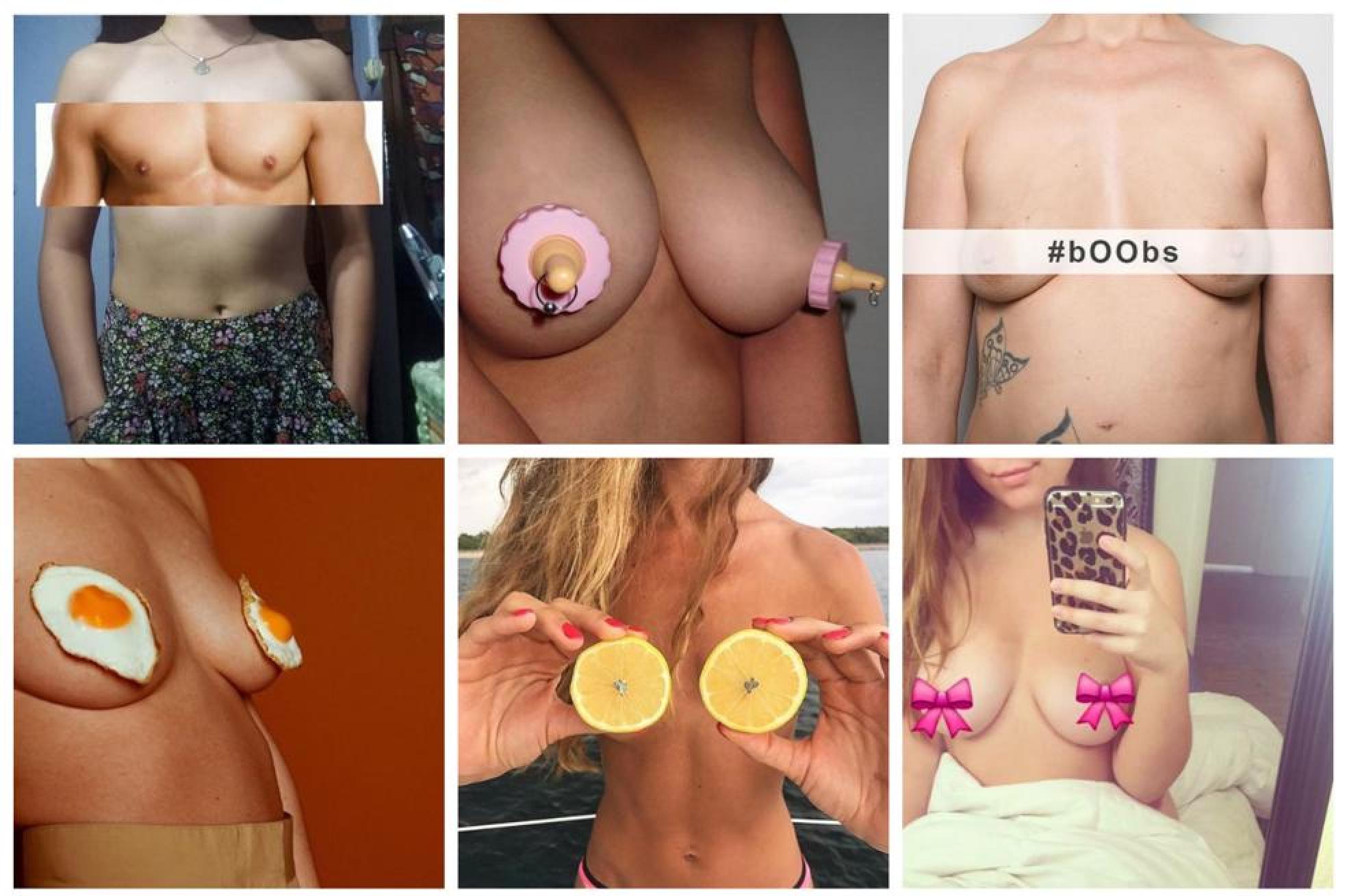 Algunas de las muestras de pezones censurados recopiladas por @nipplemagazine, con imágenes de @marfromthe1975, @s0ni4, @boobs4prevention, @stephwilsonshoots, @madamepavane y @tasteonit.