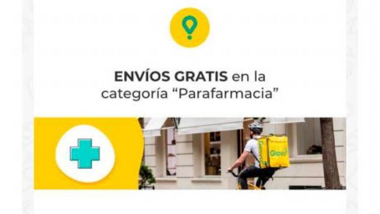 Glovo ofrece gratis el envío a domicilio de productos de parafarmacia