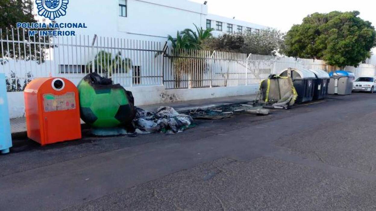 Esclarecen varios incendios de contenedores en la capital y detiene a cuatro personas