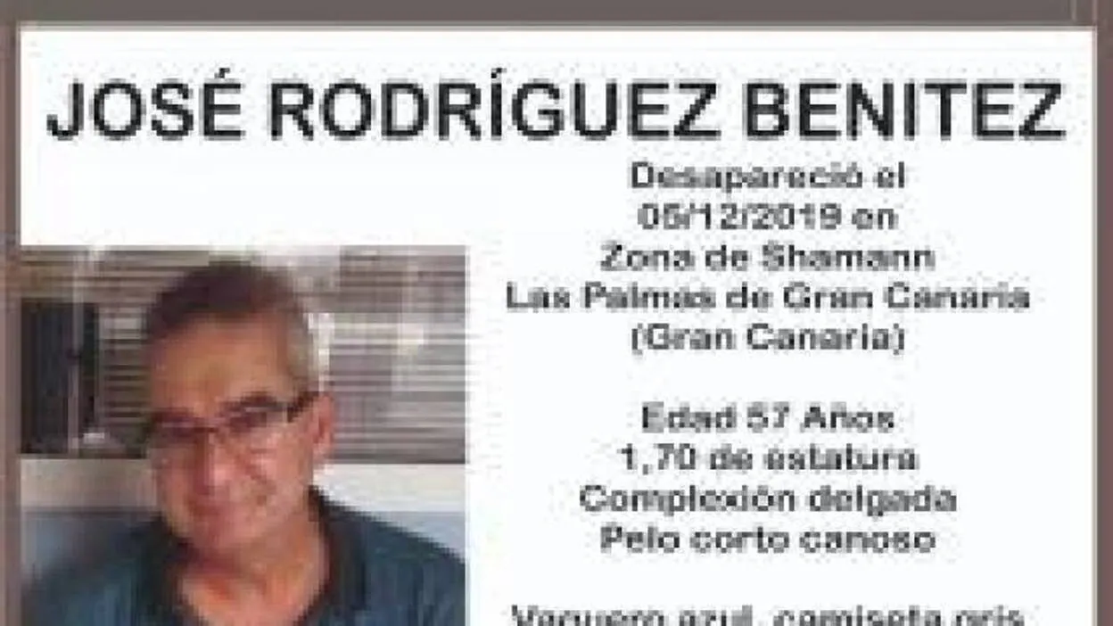 Localizan el cuerpo sin vida de José Rodríguez Benítez