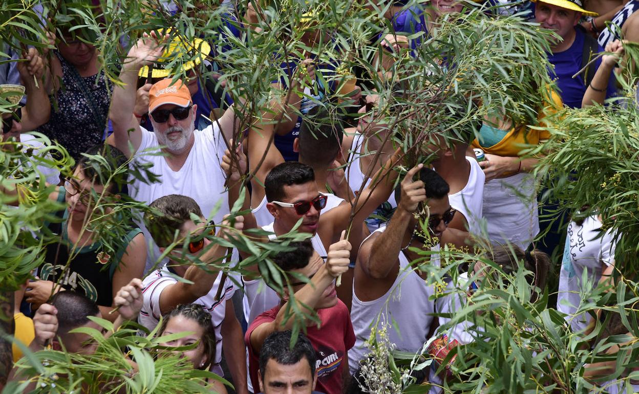 Imagen de archivo de la fiesta de La Rama, en Agaete. 