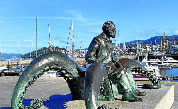 Monumento a Julio Verne en Vigo. 