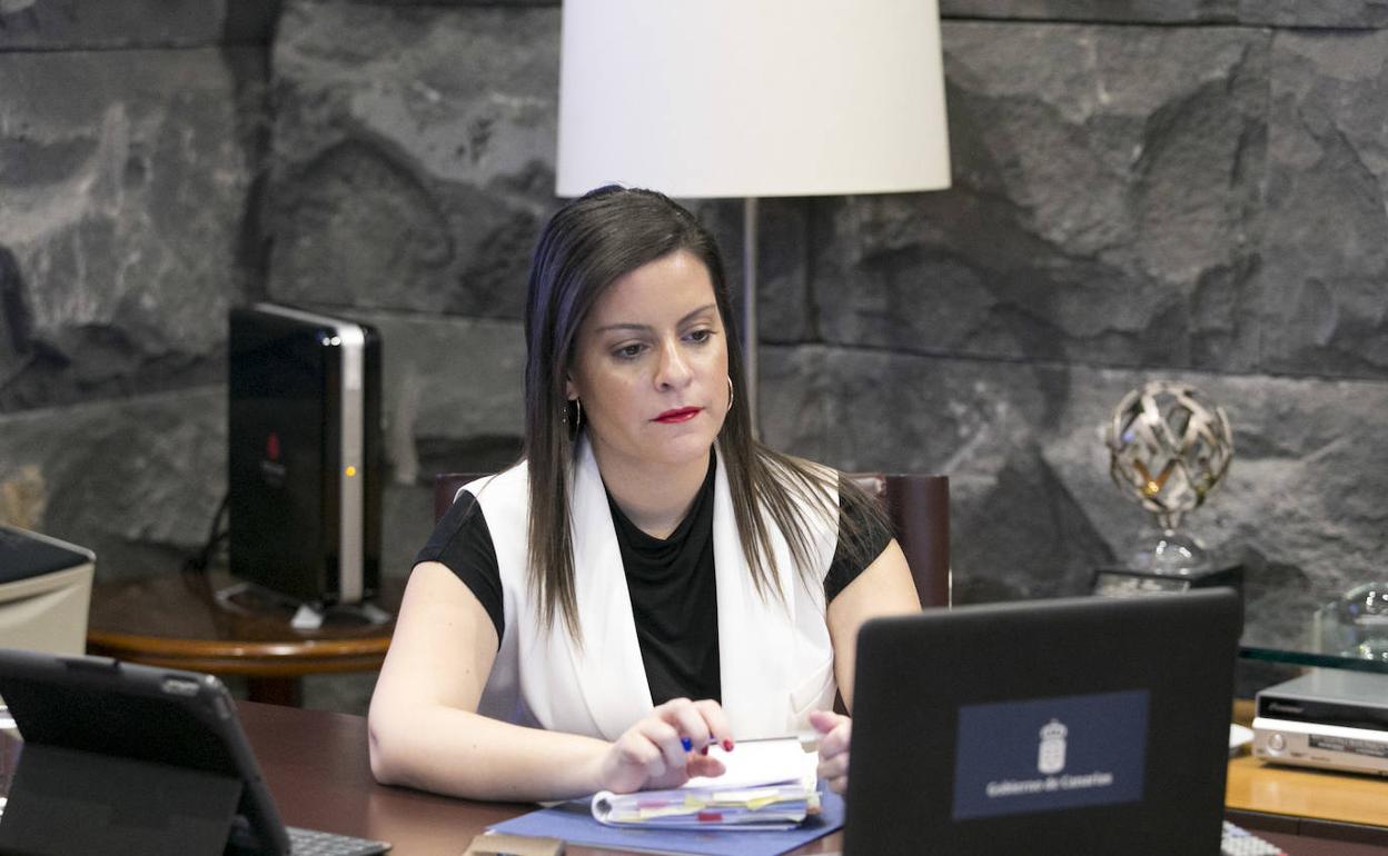 La consejera de Turismo, Industria y Comercio del Gobierno de Canarias, Yaiza Castilla