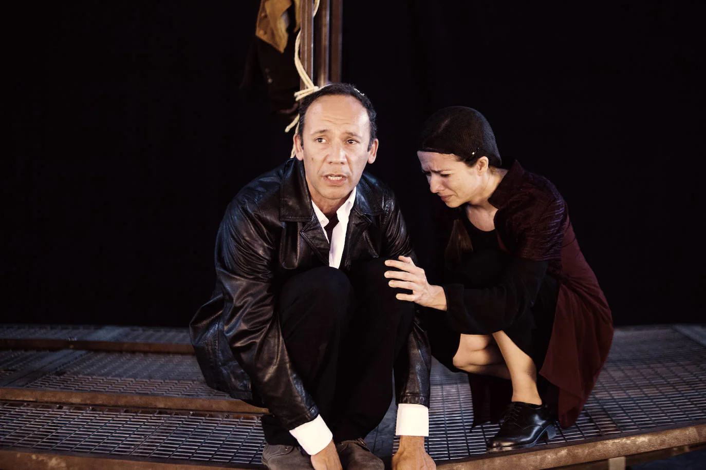 Tony Báez e Idaira Lermo durante un ensayo. 