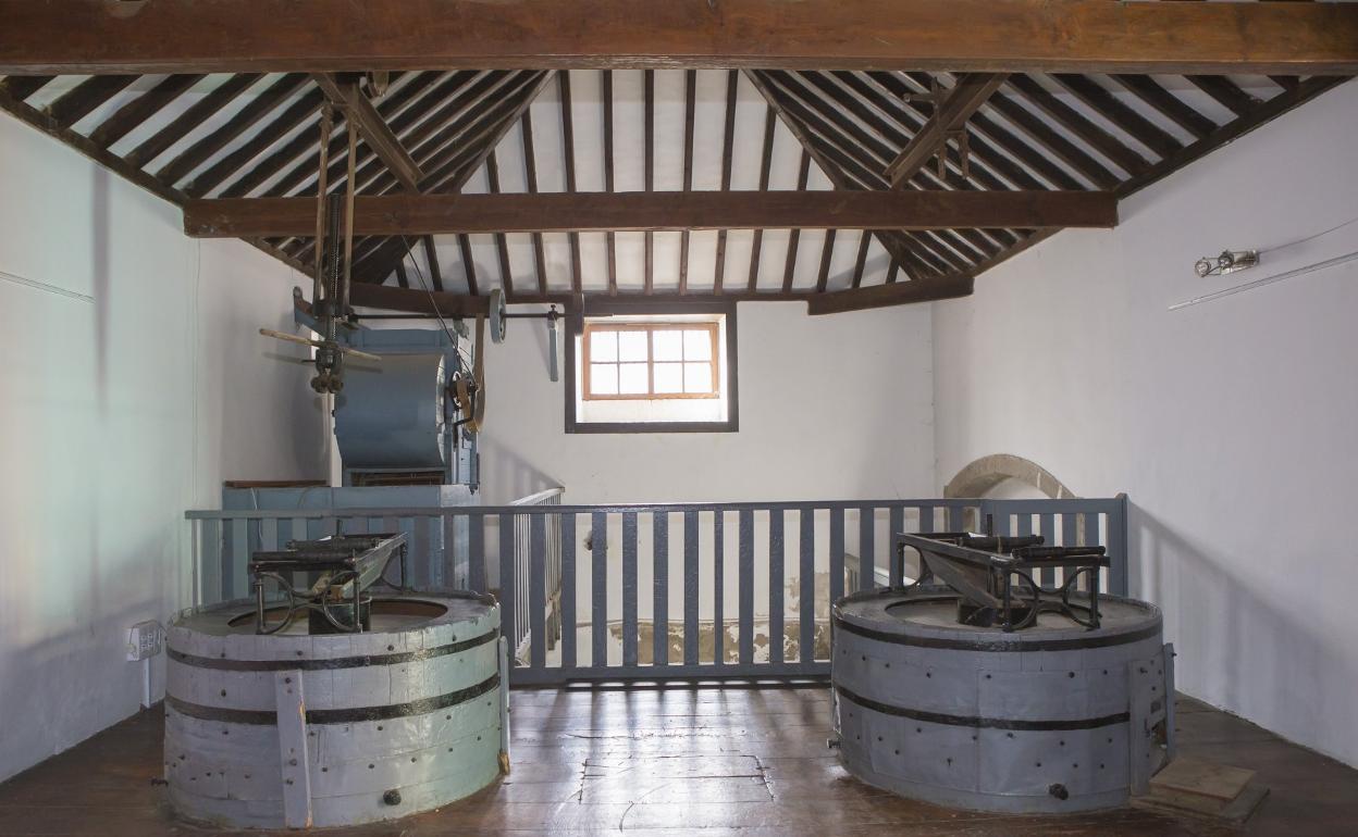 Imagen del interior del Molino del Conde tomada en 2018. 