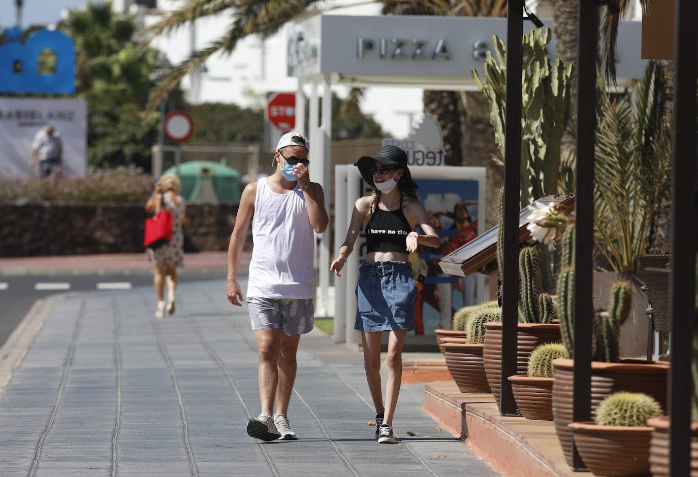 Turistas en Canarias. 