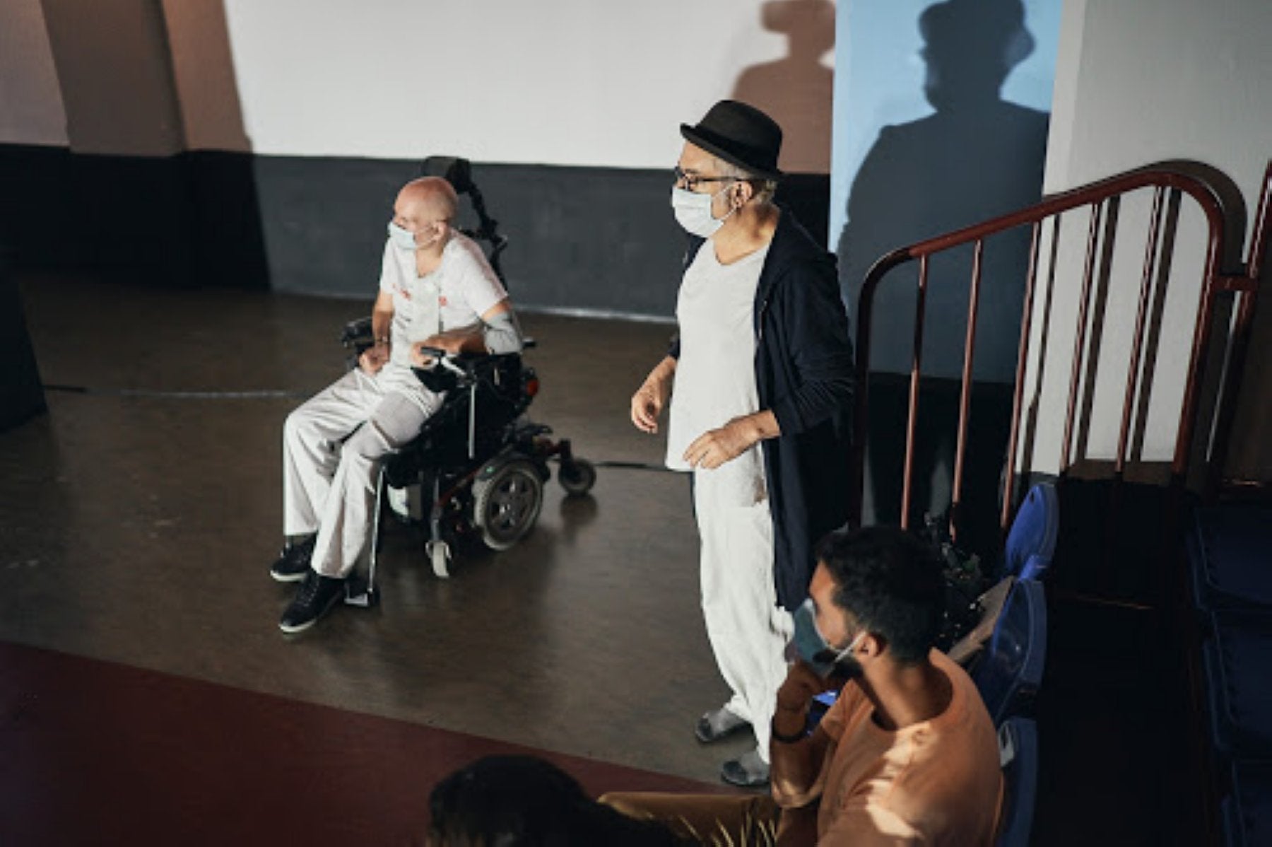 Manu Medina durante uno de los laboratorios de teatro inclusivo. 