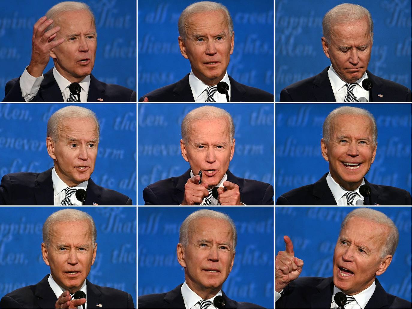 Nueve imágenes de Joe Biden que demuestran la tensión que se vivió en el primer debate.