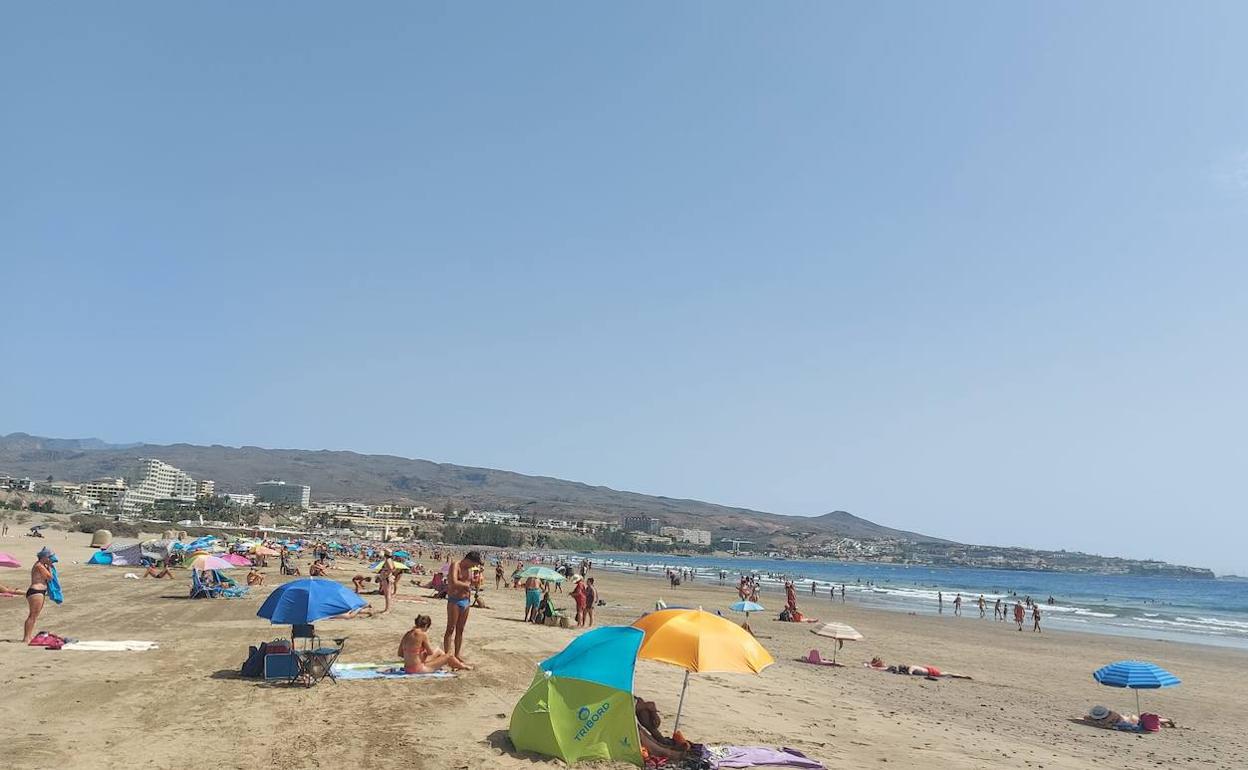 Imagen de Playa del Inglés, en el sur de Gran Canaria. 