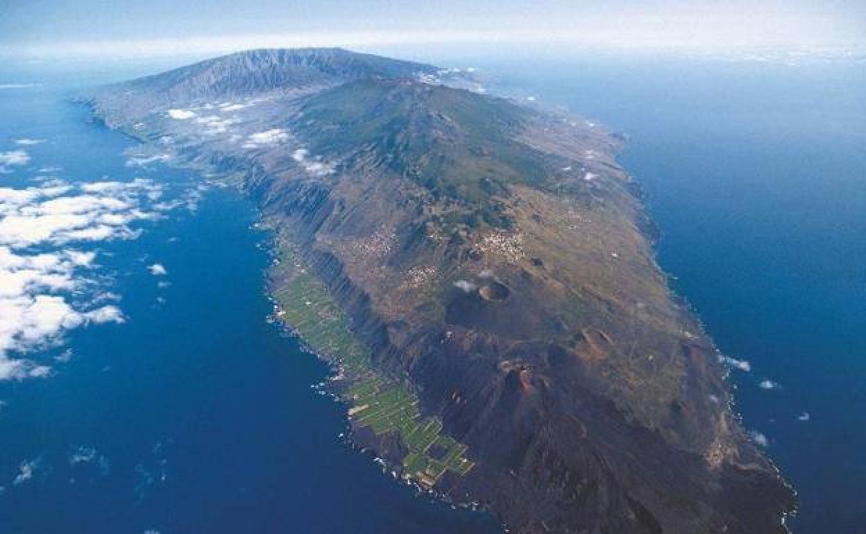 Imagen aérea de La Palma. 