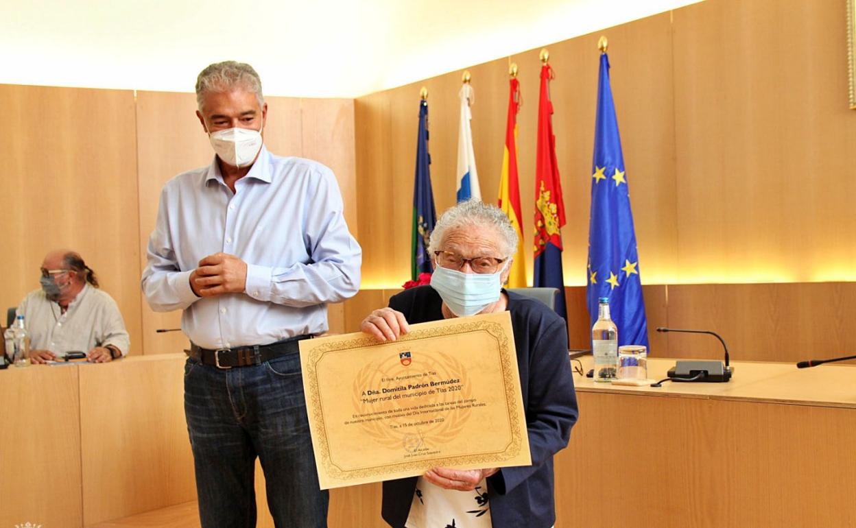 Momento del homenaje. 