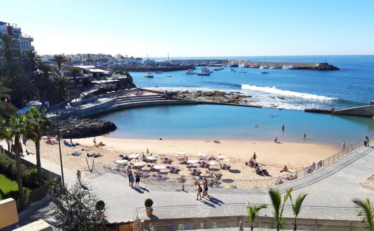 Imagen de la playa de La Lajilla, en Mogán. 