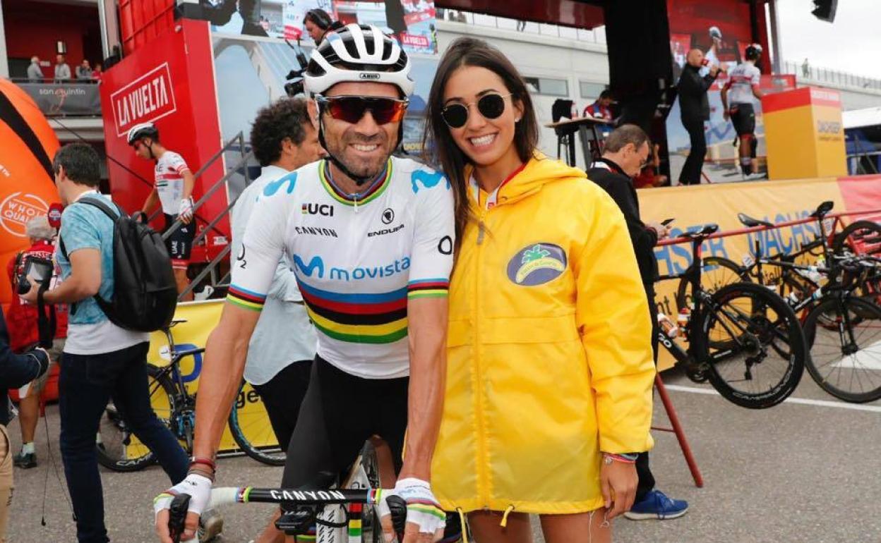 Imagen promocional de Plátano de Canarias con el campeón mAlejandro Valverde. 