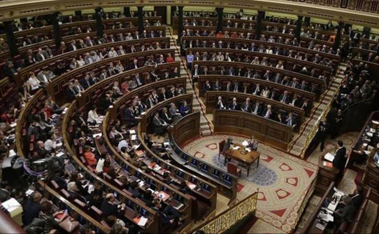Imagen de archivo de un pleno del Congreso. 