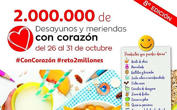 Desayunos y meriendas para niñas y niños atendidos por Cruz Roja