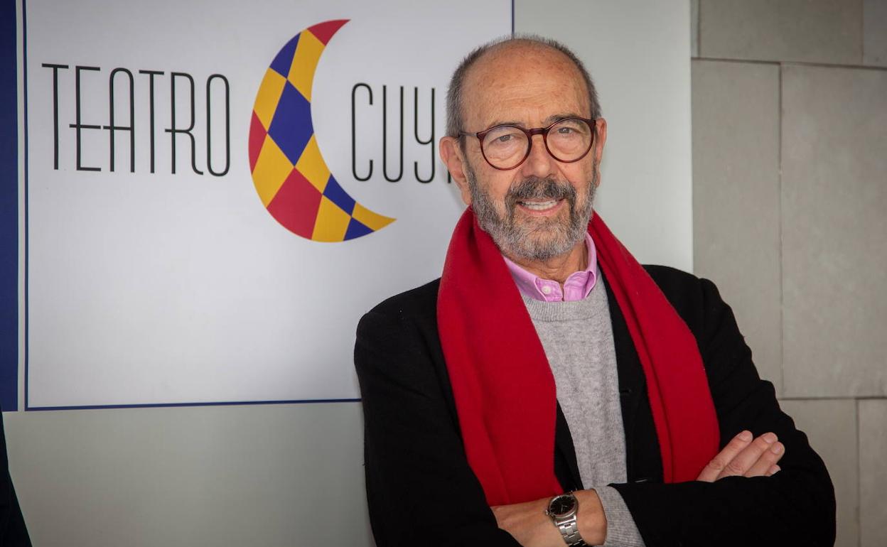 Miguel Rellán durante una visita anterior al teatro Cuyás. 