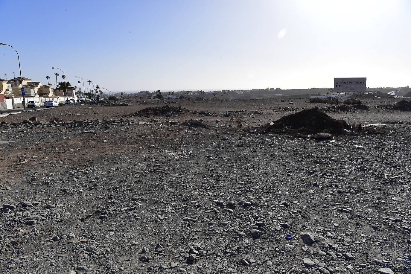 Vista parcial del suelo en donde irá el complejo.