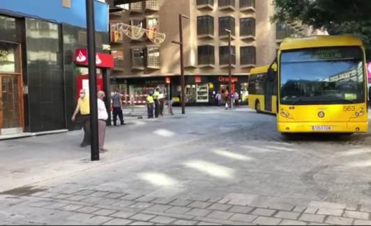 Pureba del paseo de la guagua en Mesa y López. 