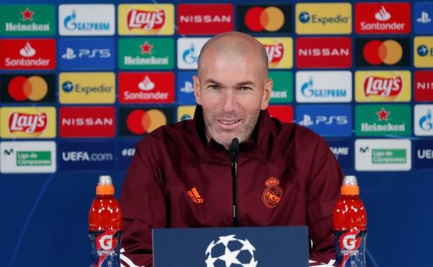 Zinedine Zidane, durante la rueda de prensa. 