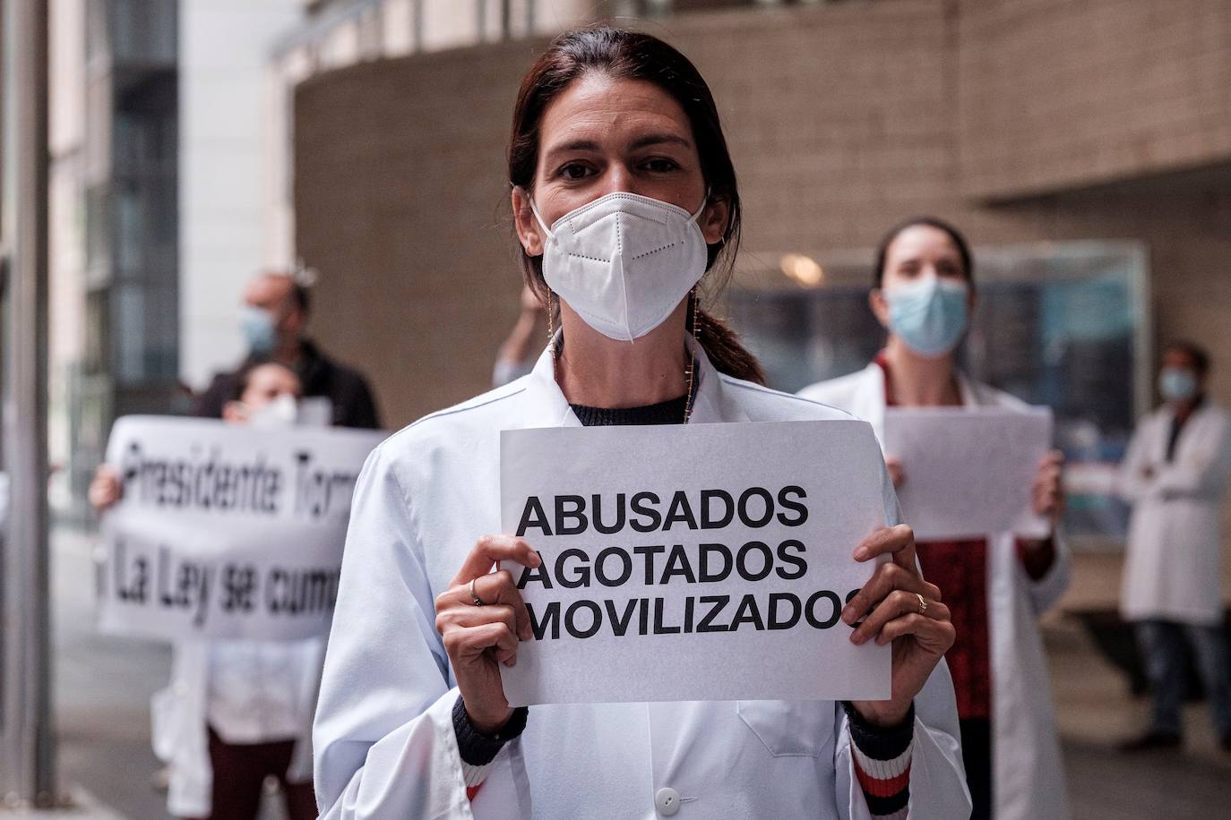 Imagen de la huelga de médicos iniciada el pasado viernes. 