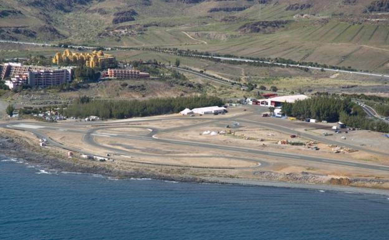 Vista de la zona de Tarajalillo. La nueva urbanización iría entre la GC-500 y la GC-1.