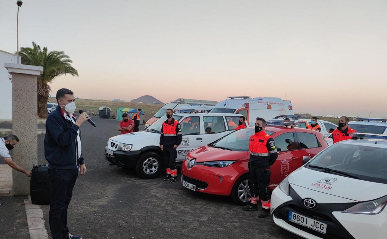 Vehículos adaptados, en el momento de la presentación. 